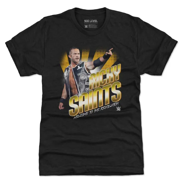500_Level_Heather_Black_Ricky_Saints_Flash_Tri-Blend_T-Shirt