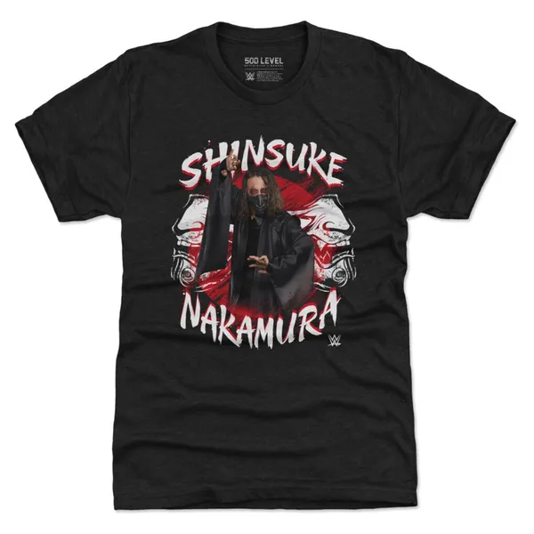 500_Level_Heather_Black_Shinsuke_Nakamura_Mask_Tri-Blend_T-Shirt