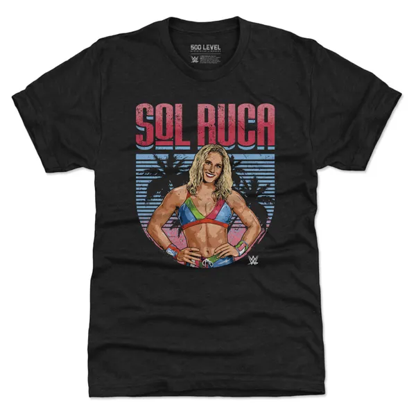 500_Level_Heather_Black_Sol_Ruca_Pose_Premium_Tri-Blend_T-Shirt