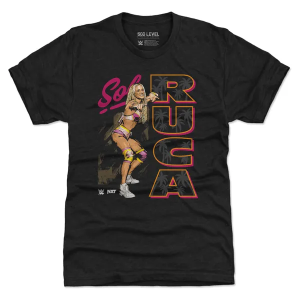 500_Level_Heather_Black_Sol_Ruca_Vertical_Name_Premium_Tri-Blend_T-Shirt
