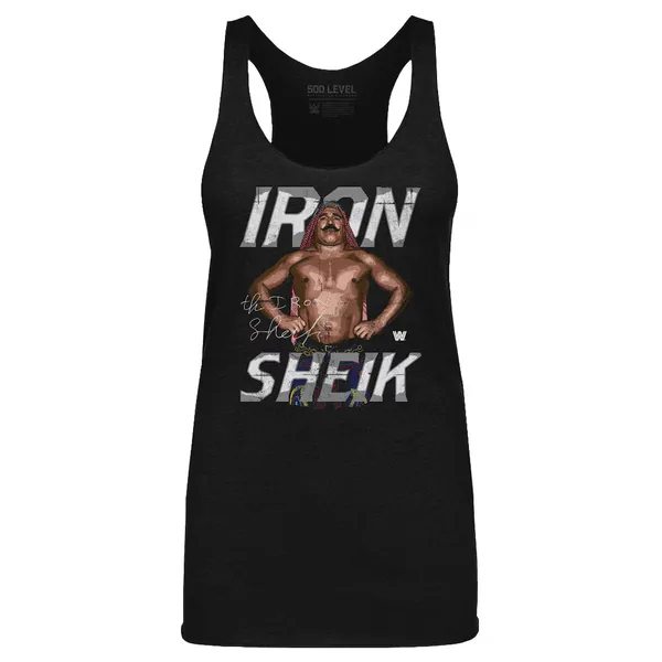 500_Level_Heather_Black_The_Iron_Sheik_Pose_Tri-Blend_Tank_Top