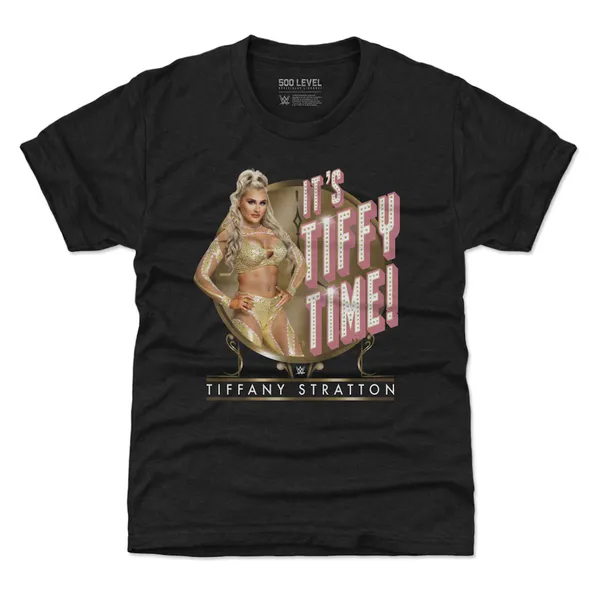 500_Level_Heather_Black_Tiffany_Stratton_It's_Tiffy_Time_T-Shirt