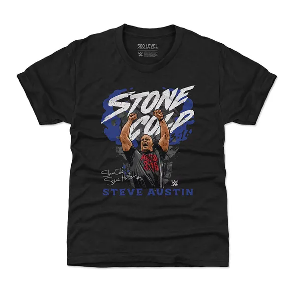 500_Level_Heather_Black_"Stone_Cold"_Steve_Austin_Pose_T-Shirt