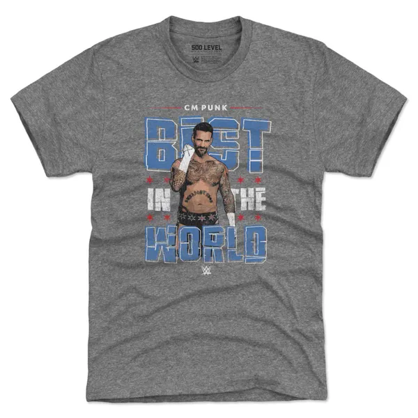 500_Level_Heather_Gray_CM_Punk_Gritty_Tri-Blend_T-Shirt