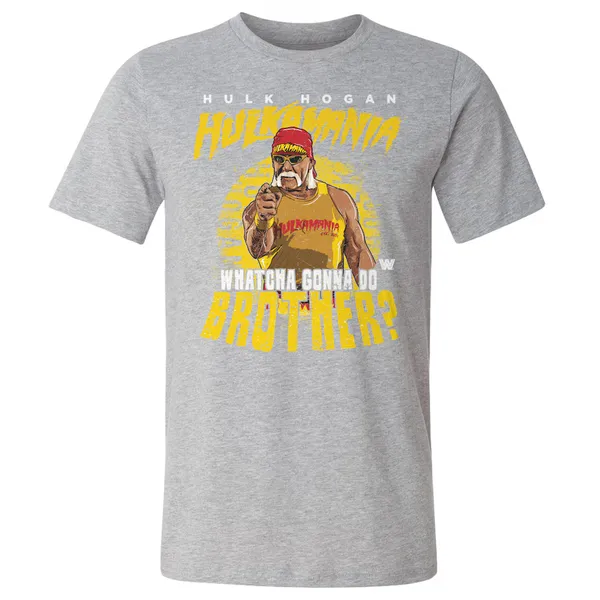 500_Level_Heather_Gray_Hulk_Hogan_Whatcha_Go_Do_Brother?_T-Shirt