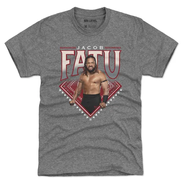 500_Level_Heather_Gray_Jacob_Fatu_Superstar_Name_Tri-Blend_T-Shirt