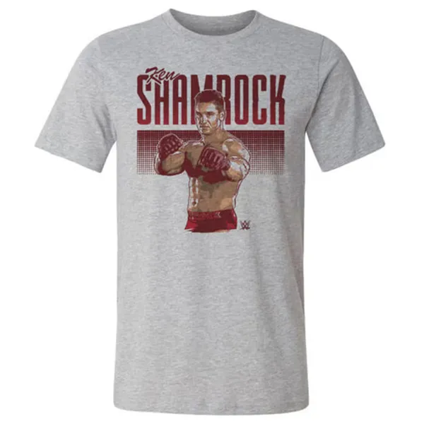 500_Level_Heather_Gray_Ken_Shamrock_T-Shirt