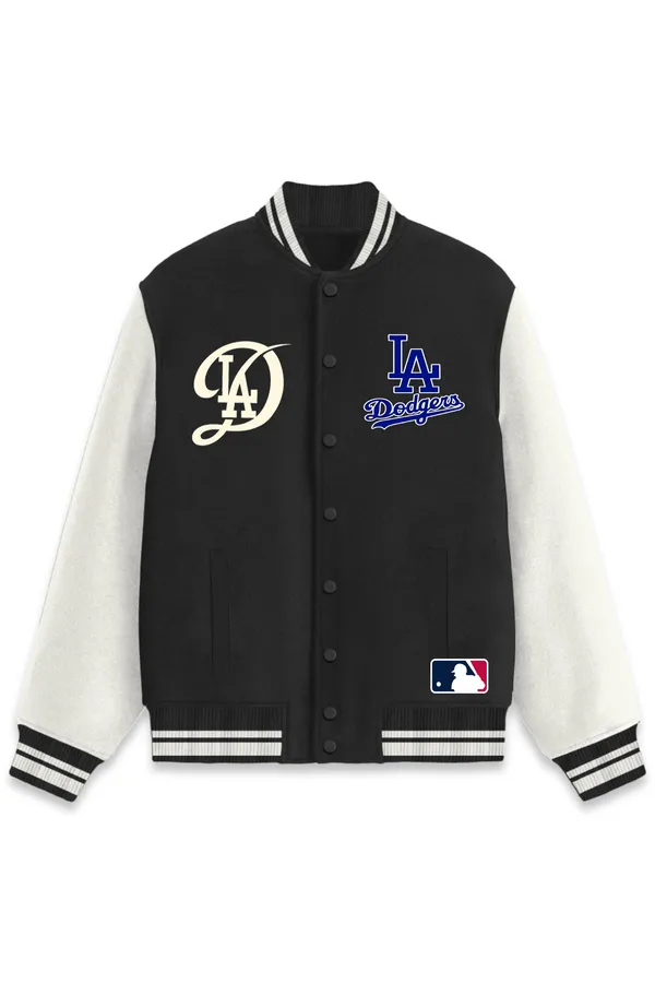 Los_Angeles_Dodgers_Baseball_Poly_Ponte_Track_Jacket__For_All_Seasons_Round_Neck_T-Shirt_For_Men