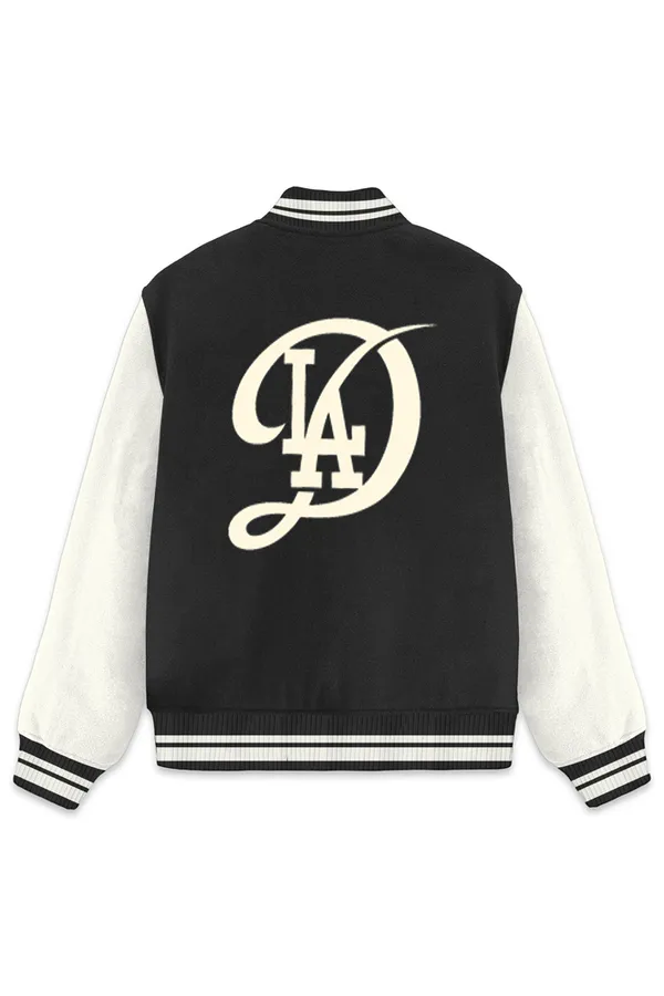 Los_Angeles_Dodgers_Baseball_Poly_Ponte_Track_Jacket__For_All_Seasons_Round_Neck_T-Shirt_For_Men