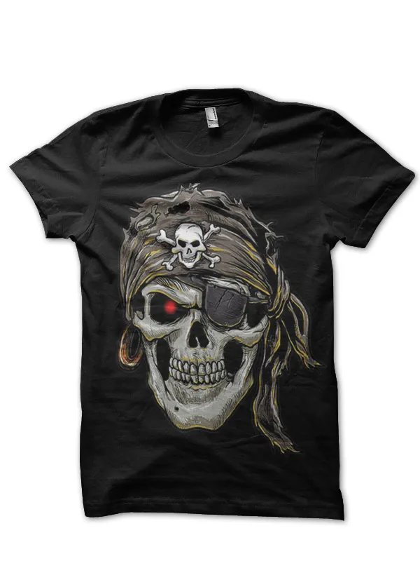 Biker_Pirate_Skull_Black_T-Shirt