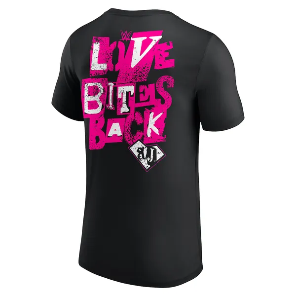 Black_AJ_Lee_Love_Bites_Back__Round_Neck_T-Shirt_For_Men