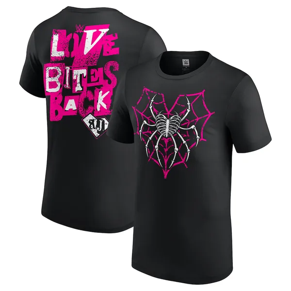 Black_AJ_Lee_Love_Bites_Back__Round_Neck_T-Shirt_For_Men