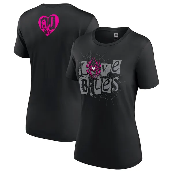 Black_AJ_Lee_Love_Bites_Retro__Round_Neck_T-Shirt_For_Men
