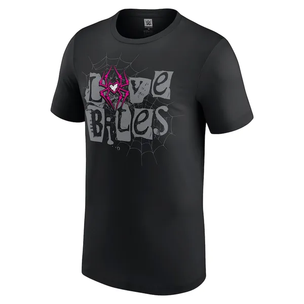 Black_AJ_Lee_Love_Bites_Retro__Round_Neck_T-Shirt_For_Men