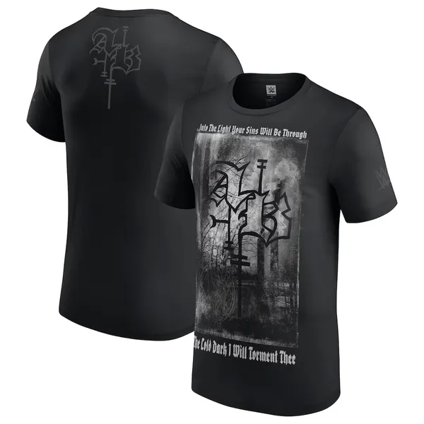 Black_Aleister_Black_Into_The_Light__Round_Neck_T-Shirt_For_Men