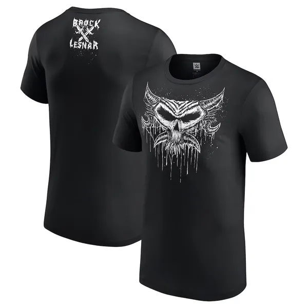 Black_Brock_Lesnar_Logo__Round_Neck_T-Shirt_For_Men