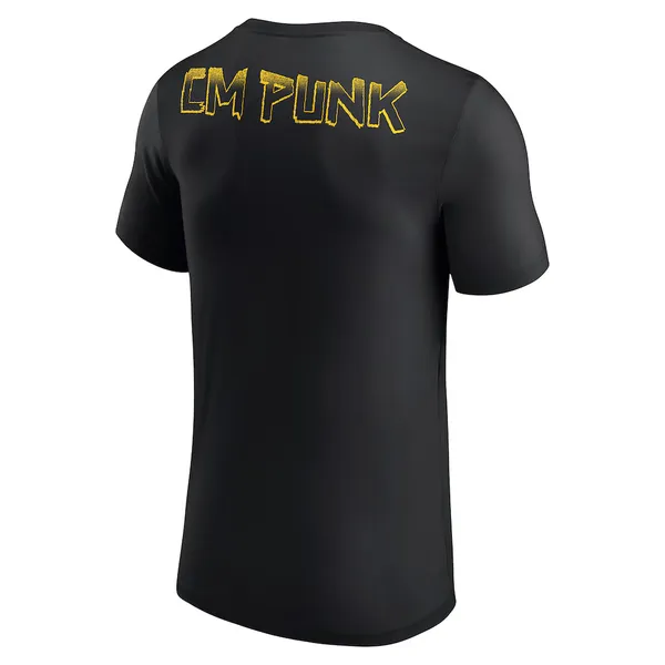 Black_CM_Punk_Chicago_Fist__Round_Neck_T-Shirt_For_Men