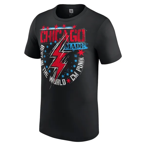 Black_CM_Punk_Chicago_Made__Round_Neck_T-Shirt_For_Men