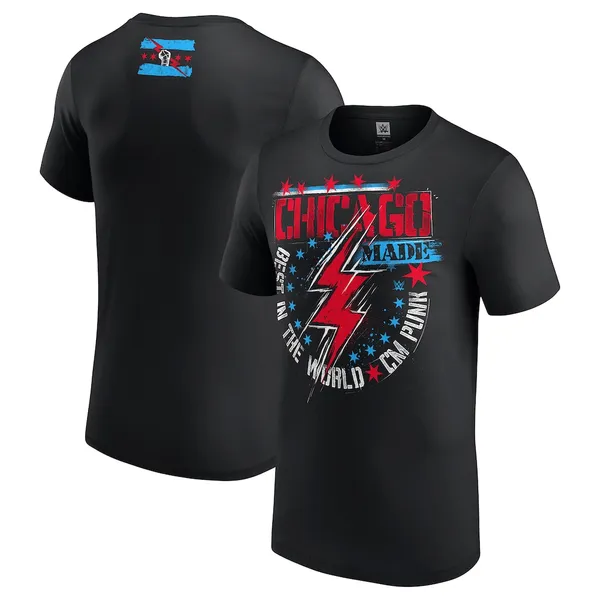 Black_CM_Punk_Chicago_Made__Round_Neck_T-Shirt_For_Men
