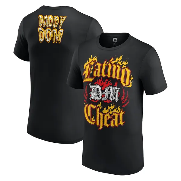 Black_Dominik_Mysterio_Latino_Cheat__Round_Neck_T-Shirt_For_Men