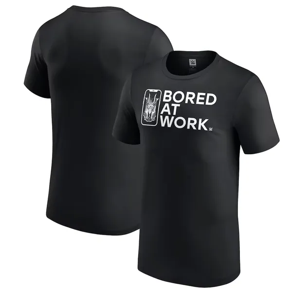 Black_Drew_McIntyre_Bored_At_Work__Round_Neck_T-Shirt_For_Men