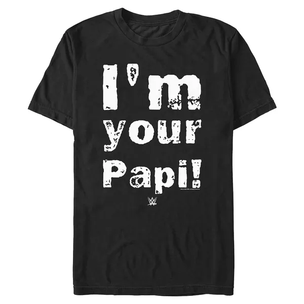 Black_Eddie_Guerrero_I'm_Your_Papi__Round_Neck_T-Shirt_For_Men