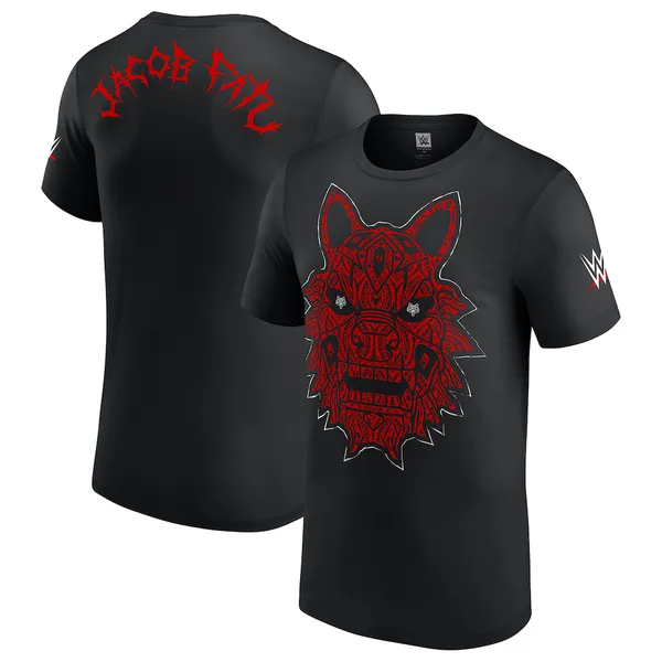 Black_Jacob_Fatu_Tribal_Mask__Round_Neck_T-Shirt_For_Men