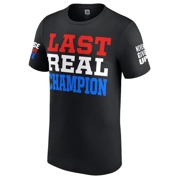 Black_John_Cena_Last_Real_Champion__Round_Neck_T-Shirt_For_Men