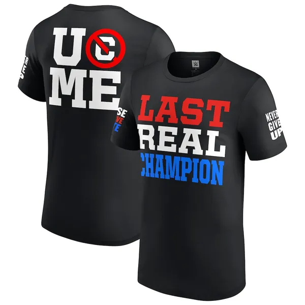 Black_John_Cena_Last_Real_Champion__Round_Neck_T-Shirt_For_Men