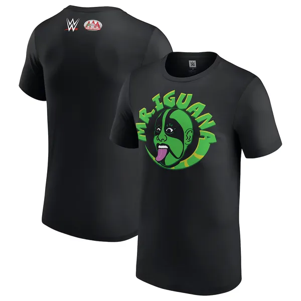 Black_Mr._Iguana_AAA_Logo__Round_Neck_T-Shirt_For_Men