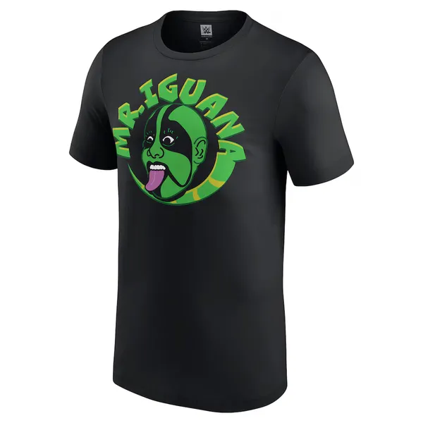 Black_Mr._Iguana_AAA_Logo__Round_Neck_T-Shirt_For_Men