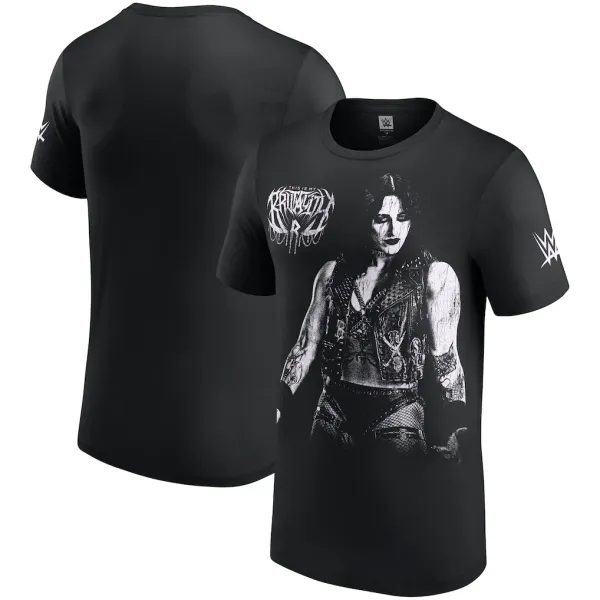 Black_Rhea_Ripley_This_Is_My_Brutality_Photo__Round_Neck_T-Shirt_For_Men