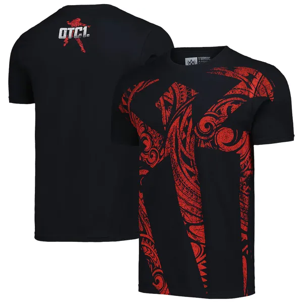 Black_Roman_Reigns_OTC_1_Tribal_Logo__Round_Neck_T-Shirt_For_Men