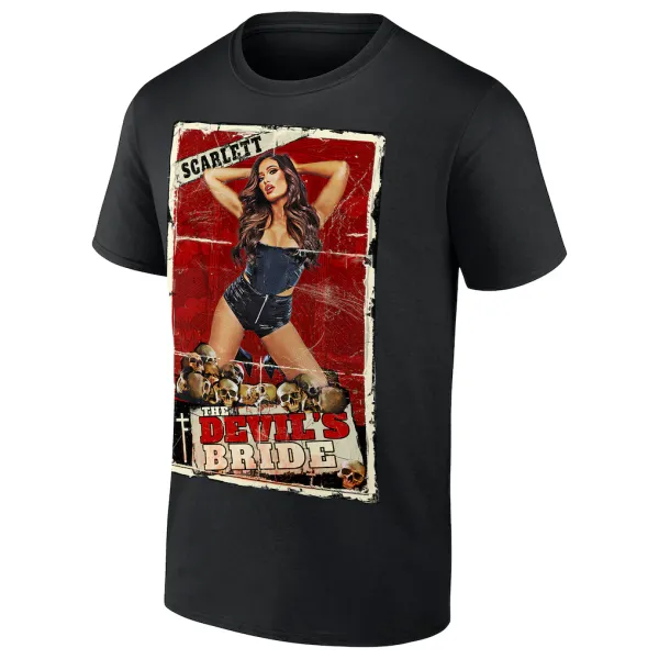 Black_Scarlett_Bordeaux_The_Devil's_Bride__Round_Neck_T-Shirt_For_Men