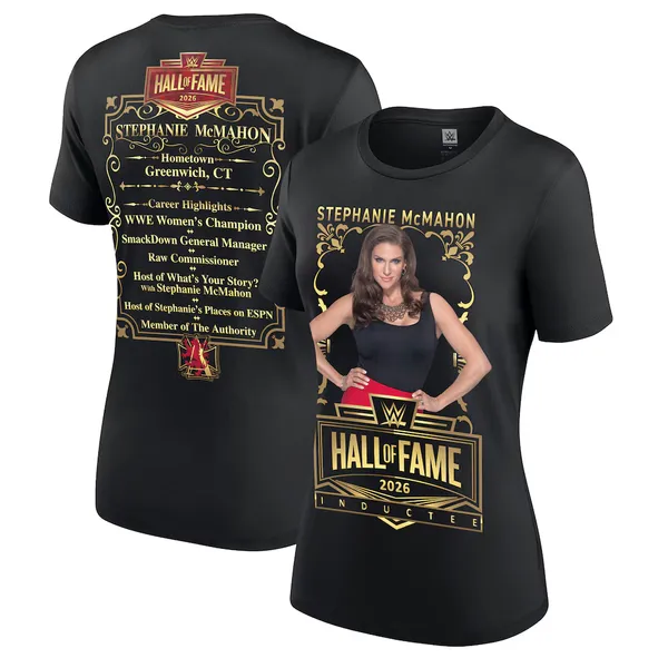 Black_Stephanie_McMahon_WWE_Hall_of_Fame_2026_T-Shirt