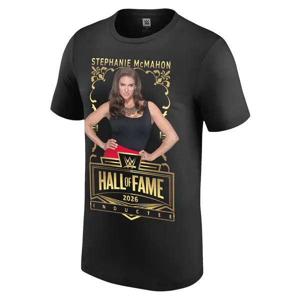 Black_Stephanie_McMahon_WWE_Hall_of_Fame_2026__Round_Neck_T-Shirt_For_Men