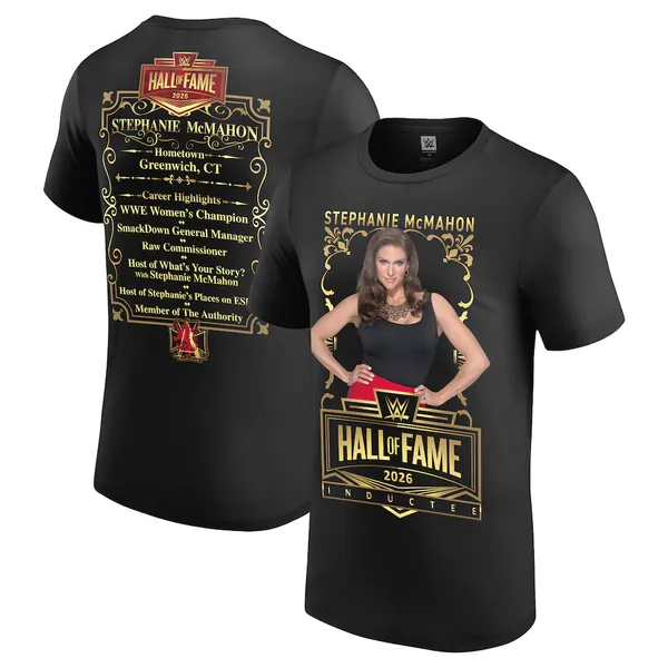 Black_Stephanie_McMahon_WWE_Hall_of_Fame_2026__Round_Neck_T-Shirt_For_Men