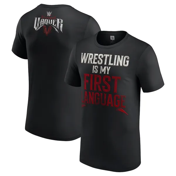 Black_Stephanie_Vaquer_Wrestling_Is_My_First_Language__Round_Neck_T-Shirt_For_Men