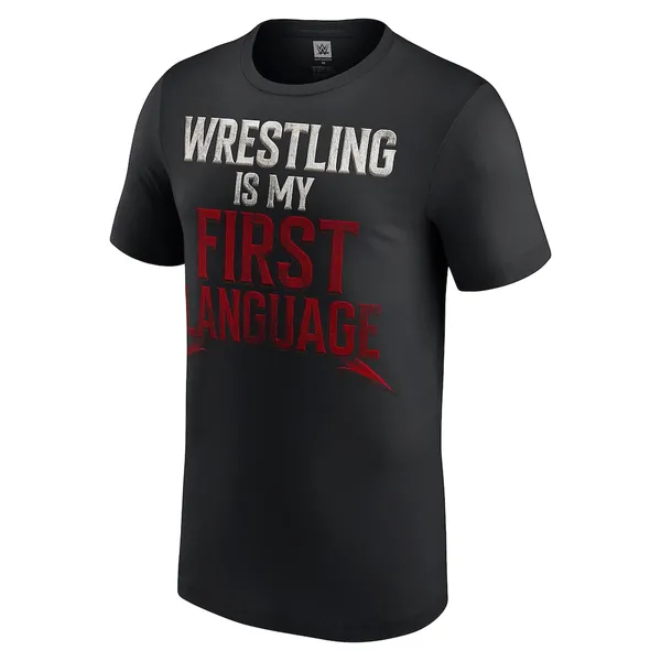 Black_Stephanie_Vaquer_Wrestling_Is_My_First_Language__Round_Neck_T-Shirt_For_Men