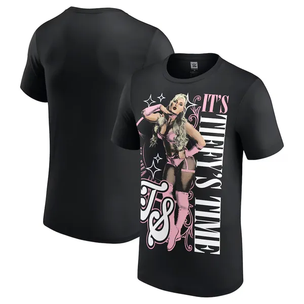 Black_Tiffany_Stratton_It's_Tiffy_Time__Round_Neck_T-Shirt_For_Men