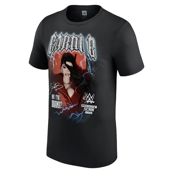 Black_WWE_x_Cardi_B_SummerSlam_2025_Chrome_Lightning_T-Shirt