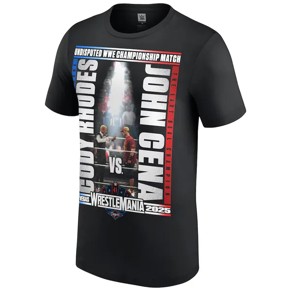 Black_WrestleMania_41_John_Cena_vs._Cody_Rhodes_Match__Round_Neck_T-Shirt_For_Men