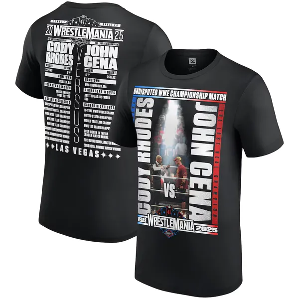 Black_WrestleMania_41_John_Cena_vs._Cody_Rhodes_Match__Round_Neck_T-Shirt_For_Men