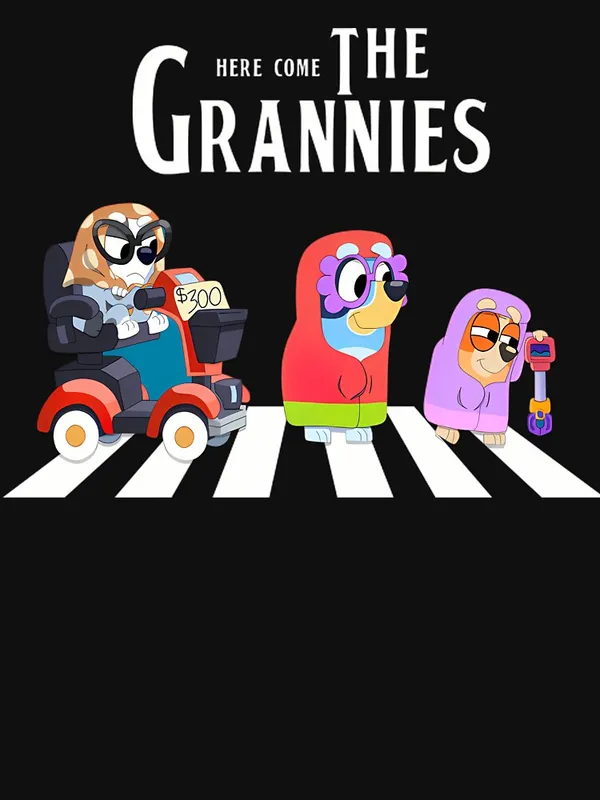 Bluey_Here_Come_The_Grannies_Band_Style_Classic_T-Shirt