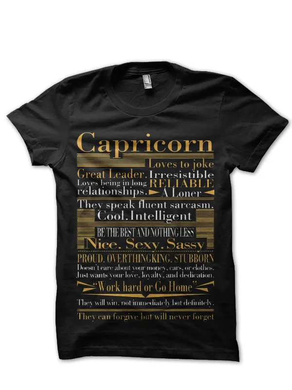 Capricorn_Black_T-Shirt