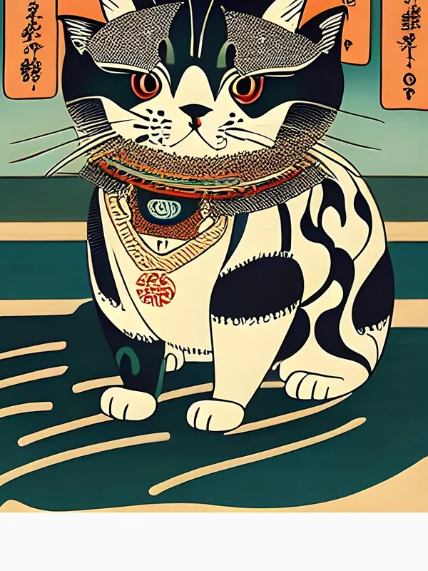 Cat_Ukio-e_Classic_T-Shirt