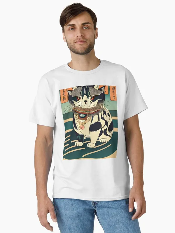 Cat_Ukio-e_Classic_T-Shirt