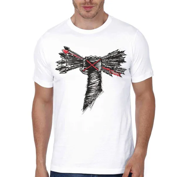 Cm_Punk_Half_Sleeve_White_T-Shirt