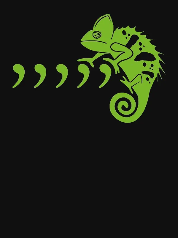 Comma_Chameleon_Funny_80's_Throwback_THE_ORIGINAL_80s_Music_Lyric_Essential_T-Shirt
