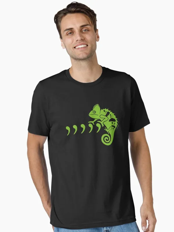 Comma_Chameleon_Funny_80's_Throwback_THE_ORIGINAL_80s_Music_Lyric_Essential_T-Shirt